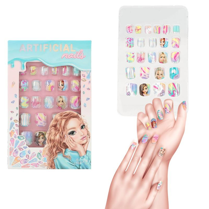 uñas postizas planas para infantil niñas topmodel